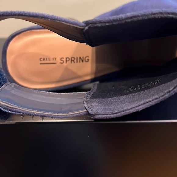 Call IT Spring blue suede open toe/open back heel worn once size 10 - Picture 4 of 5